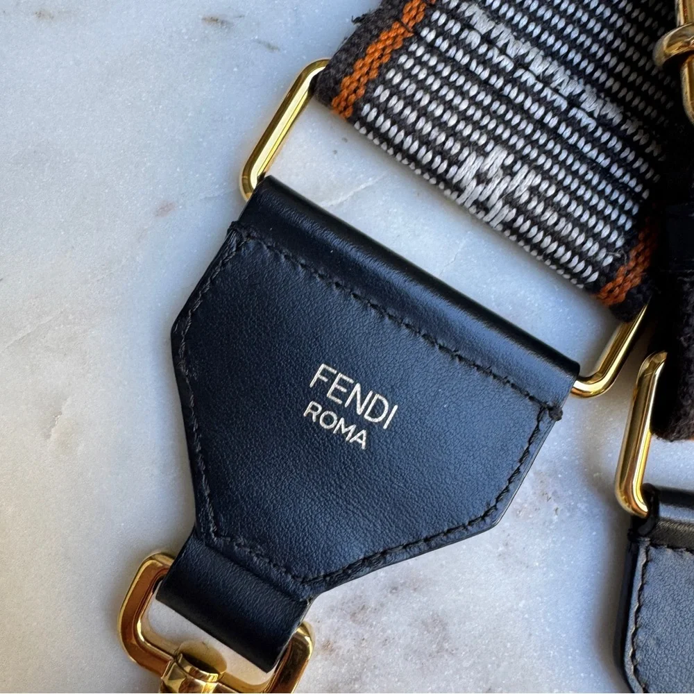Fendi Strap You Adjustable Woven Wide Guitar Crossbody Strap - Picture 9 of 12